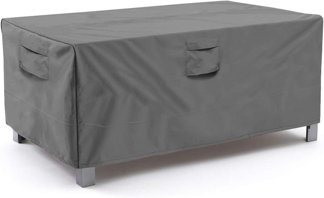 Vailge Rectangular/Oval Patio Table Cover, Heavy Duty and Waterproof Outdoor Lawn Patio Furniture Covers, Large Grey (Rectangle-72"L x 44"W x 23"H)