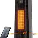 Space Heater for Indoor Use, 15.9" Portable 1500W Fast Heating PTC Ceramic Heater with 12H Timer, Thermostat, 4 Modes, 45 Oscillation, Quiet & Safe for Home Office Bedroom