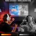 acer Wireless Gaming Headset, PS5 Headset with 2.4GHz for Ps5, Ps4, PC, Switch, Bluetooth 5.3 + 100Hrs Gaming Headphones with Noise Canceling Mic for Laptop, Mobile, Mac, 50mm Drivers (White)