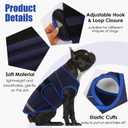 IDOMIK Dog Anxiety Vest, Adjustable Thunder Jacket for Dogs Anxiety Relief, Soft Dog Calming Shirt for Thunderstorms, Fireworks, Vet Visit & Separation - Suitable for Dogs, Blue, Small