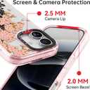 Bouvardia for iPhone 17 Case, Cute Girly Design for Women, Shockproof & Aesthetic, Floral: Sakura