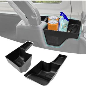 Rear Trunk Organizer Tray Compatible with 2018-2023 Jeep Wangler JL JLU 4XE Rubicon Sahara 4 Door, Wheel Well Storage Box Cargo Organizer Accessories for Jeep Wangler JL (Left + Right)