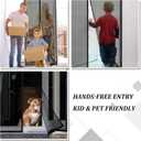 Magnetic Screen Door - Self Sealing, Heavy Duty, Hands Free Mesh Partition Keeps Bugs Out Let Breeze in- Pet and Kid Friendly - Keep Open Feature (Black, Fit Door Size 38 x 82 Inch)