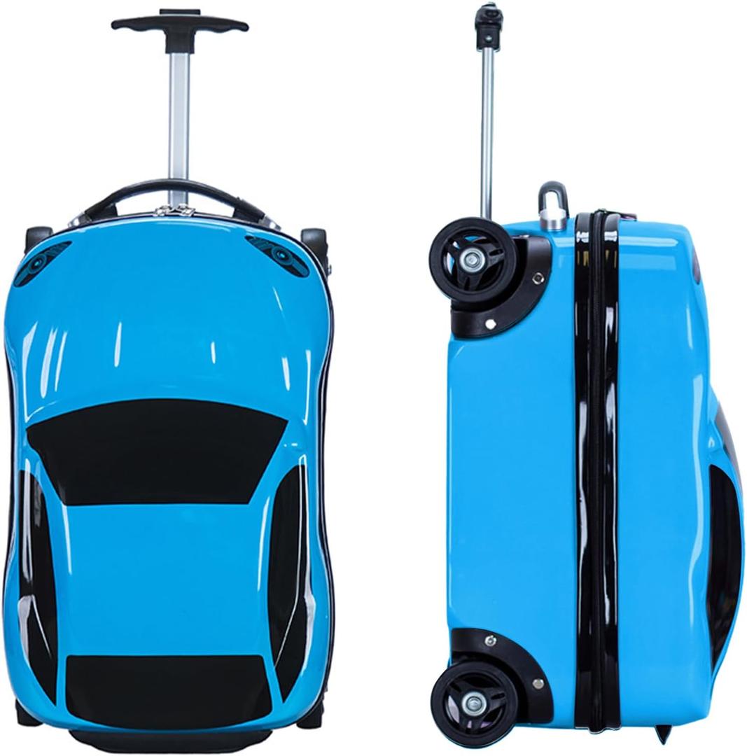 Carry-On Suitcase with Wheels Car-Style Hard Shell Luggage with Integrated Seat, Lightweight Rolling Travel Bag, ABS+PC Shell, Airline Approved