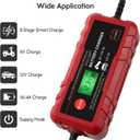 4A Smart Car Battery Charger, 6V 12V Automotive Charger Maintainer Fully Automatic 8-Stages Trickle Charger for Automotive Motorcycle Car Battery, Portable 4A Smart Car Battery Charger 6V 12V