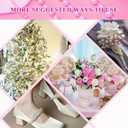 4 Rolls 76 Feet Pearls String Garland, Faux Pearl Beads Roll Strand for Crafts, Artificial Pearls Chain Trim for Wedding Party Flower Valentine Christmas Decoration, 4mm 6mm 8mm 8+3mm, Ivory