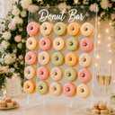 Acrylic Donut Wall Display Stand with Support Bar, 26 x 22 in