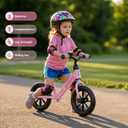 Bobike Toddler Balance Bike for 2-5 Year Olds, No Pedal Kids Bike with Lighting Wheels, Adjustable Seat & Handlebar, Bell & Non-Slip Tires, First Bike Gift for Boys & Girls, Small