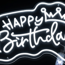 Happy Birthday Neon Signs for Wall Decor USB Dimmer Lighted & Neon Signs LED Suitable for Room Neon Wall Art Light Up Sign for Bedroom Bar Game Birthday Gift Teen Accessories Included