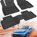 Car Floor Mats for Honda Accord: 2022 2021 2020 2019 2018, All Weather Accessories Rubber Floor Liners Custom Fit for Accord 10th Gen Gas & Hybrid Model Front Rear Carpet 5 Seat Sedan (3PCS, Black)