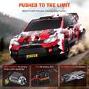 1:12 RC Rally Car Fast Max 50 MPH,Drift Car with Gyro 4X4,Brushless Fast RC Cars with 3S 2200 mAh Battery,1/12 Remote Control Cars for Adults for 4WD,for Racetrack & Mud-Red