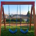 JKsmart 2 Pack Kids Swing Seat, Heavy Duty Rope Play Secure Children Swing Set, Toddler Swing Chair for Outdoor/Indoor/Playground/Home/Tree, with Snap Hooks and Swing Straps,440 lbs Capacity,Blue