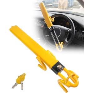 Steering Wheel Lock,Wheel Locks for Cars,Car Accessories Car Lock Anti Theft Car Device,Car Steering Wheel Lock,Adjustable Anti-Theft Device Car Locks Double Hook Locks for SUV Pickup Truck