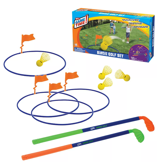 Croquet Foam Play Set,   Birdie Golf Set Backyard Golf Game for Kids and Adults, Active Play Outdoor Golf Game Set for Family Fun on The Lawn