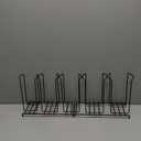 DISPENSE-RITE WR-5 Dispense-Rite Five Section Wire Rack Cup and Lid Organizer, Black
