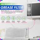 Microwave Filter Replacement 5.78" x 12.91" Fits W10208631A Whirlpool Microwave Grease Filter - Aluminum Mesh Screen Filters - Freshens and Filters Kitchen Air in Over the Stove Oven Vent Fan (2-Pack)