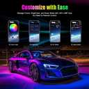 YiLaie Car LED Lights Interior, Multcolor LED Light for Car with APP Control and DIY Mode, Music Sync USB Under Dash Lighting Kit for Cars, Trucks, SUVs, DC 5V