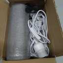 Wall Sconces Set of 2, Plug in Wall Sconces with On/Off Switch, 3-Color Selectable (3000K/4000K/6000K), Fabric Linen Lamp Shades, No Wiring Required, Ideal for Bedroom, Living Room, and Porch (Grey) (Gray)