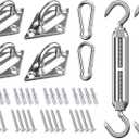 6 Inch Hardware Kit for Rectangl Square Sun Shade Sail Outdoor Pergolar Canopy Stainless Steel