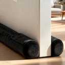39" Door Draft Stopper - Adjustable Under Door Blocker, Double Sided Weather Stripping for Noise & Dust Proof - Universal Fit (Removable Fabric/Sponge)(Black)