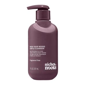 Niches & Nooks Gentle Nooks Cleanser  Fragrance-Free  Unscented Feminine Wash, pH Balanced Intimate Cleanser for Women, Safe for Sensitive Skin, Daily Use  7 oz (7 Fl Oz (Pack of 1))
