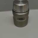 THERMOS Stainless King Vacuum-Insulated Food Jar with Spoon, 16 Ounce, Matte Stainless Steel