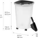 IRIS USA Dog Food Storage Container, Up to 25 lbs, Black, Made in USA