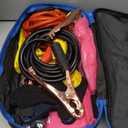 Car Roadside Emergency Kit with Jumper Cables, Car First Aid Kit Emergency Kit for Vehicles, Car Safety Roadside Assistance Kit Headlamp, Tow Straps, Gloves, Essential Car Accessories for Men, Women (Pink)