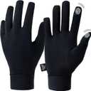 Lightweight Glove Liners for Cold Weather - Touch Screen Running Gloves for Men Women Cycling Skiing., Medium