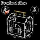 5.9" x 4.7" x 5.5" Acrylic Jumping Spider & Tarantula Enclosure Transparent Insect Terrarium with Handle & Magnetic Door for Reptiles, Amphibians & Spiders
