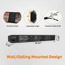 ThermoMate Infrared Outdoor Patio Heater, 4500W Carbon Fiber Heating for Porch, Deck, Garage with Remote 24 Hours Timer, Hard Wired 240V