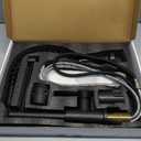 OWOFAN Black Kitchen Faucet with Pull Down Sprayer Stainless Steel Single Handle Pull Out Spring Sink Faucets 1 Hole Or 3 Hole Dual Function for Farmhouse Camper Laundry Utility Rv Wet Bar