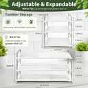 Sawysine 3 Pcs Kitchen Cabinet Organizer Set 3 Layer Stackable Water Bottle Holder & Iron Lid Organizer Adhesive Door Mounted Acrylic Straw Dispenser for Inside Cabinet Door and Pantry Shelves