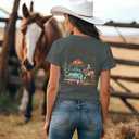 Wedsadl I Got A Heart Like A Truck T Shirt Women Country Music Shirts Nashville Concert Western Cowgirl Vintage Graphic Tee(Deep Gray,2XL) (Gray, XXL)