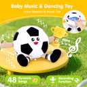 Hahaland Baby Crawling Plush Toy for 6 12 18 Months Musical Dancing Bouncing Toys, Voice Repeat Interactive Tummy Time Toy for Boys & Girls, Birthday Gift for Infants