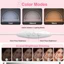 Half Moon Light for Nail Desk 20 inch Nail Desk Light Half Moon Lamp Portable Arch Lamp Dimmable with Foldable Bracket for Desk Salon Table Use, 3 Color Temperature