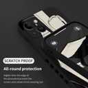 for iPhone 15 Case Anti Scratch Soft Microfiber Lining, Soft Shockproof Slim Fit Floral for iPhone 15 Phone Cover 6.1 inch-Cat Black