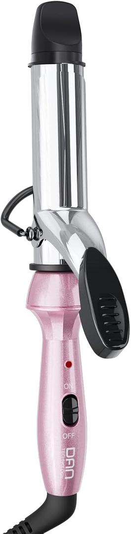 DAN Technology Mini Dual Voltage Curling Iron - Travel Size, Up to 450F for Short Hair, Nano-Titanium Barrels & 30s PTC Fast Heating (Small)