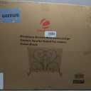 Flat Fireplace Screen with Doors,Solid Wrought Iron Frame with Metal Mesh, Flat Panel Decorative Fireplace Screen with Scroll Design, Free Standing Spark Guard