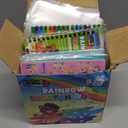 Elover Valentines Day Party Favors for Kids 24 Pack Rainbow Scratch Art Notebook Students Classroom Gifts Bulk for Girls Boys Goodie Bags Stuffers Valentines Day Card for Classroom Exchange