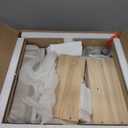 White Nightstand, Solid Wood Night Stand, Small Bedside Table, 15.7"W x 15.7" L x 19.7" H
