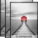ELSKER&HOME 24x36 Poster Frame 2 Pack, Black Picture Frame for Horizontal or Vertical Wall Mounting, Sturdy and Scratch-proof