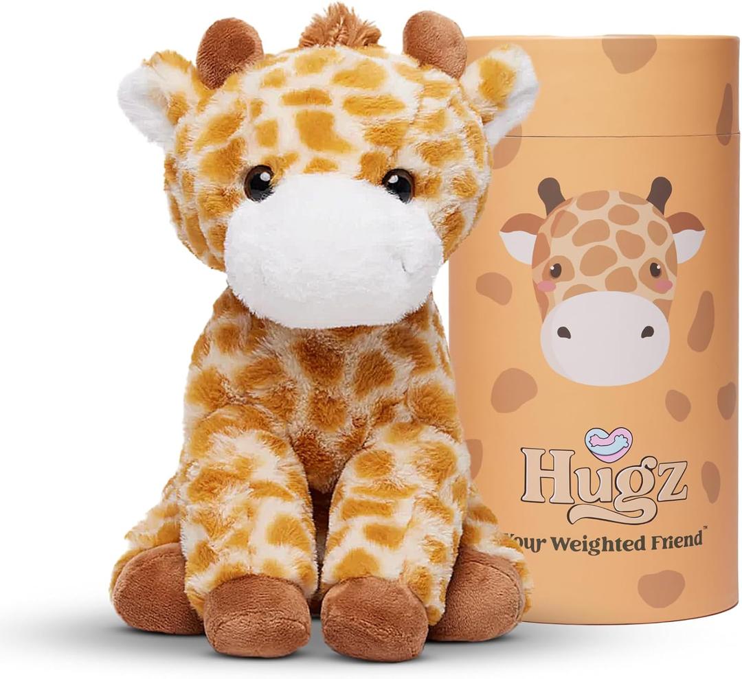 Hugz Official Weighted Stuffed Animal 3.8 lb for Adults and Kids - Premium Stuffed Plushie (Moose The Giraffe)