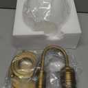 Yosoan Brass Boho Wall Sconce with Milk Round Glass, 1-Light Indoor Hardwired Vanity Modern Luxury Vintage with Globe Shade Retro Curved Rod Fixture for Bathroom Bedside Kitchen(Antique)