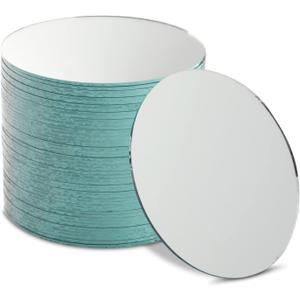 Juvale 50 Pack Small Round Mirrors for Crafts - 4 Inch, for DIY Home Projects, Decorations, Arts and Crafts Supplies
