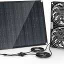 Solar Fan, 30W Solar Fan for greenhouses, Small Chicken coops, and pet Houses. IPX7 Waterproof Solar Panel Fan kit