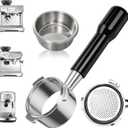 54mm Bottomless Portafilter fit Breville Barista Express Machines BES870XL 880BSS 878BSS 840XL 500BSS 450BSS BES500,3 Ears Espresso Portafilter with 18g Basket