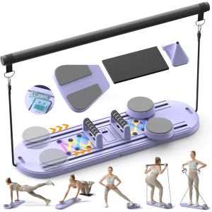 Pilates Board,Multifunctional Rebound Abdominal Board,Foldable Pilates Reformer Set,Ab Core Trainer Machine,Ab Board,Exercise Board,Abs Workout Equipment for Women Men Home Gym Equipment