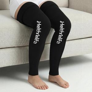 2-Pack Entire Leg Ice Pack Wrap with Strap and Cutting-Edge Cooling Gel for Cold Therapy, Full Leg LCE Pack for Muscle Soreness & Pain from Foot, Calf to Thigh After Post-Surgery M
