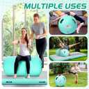 KIKILIVE Inflatable Gymnastics Air Roller Barrel Green 47x29inch, Tumble Rolling Air Roller Gymnastics Barrel with Electric Pump for Kids Adults Home Outdoor Gymnastic Training Cheerleading Yoga